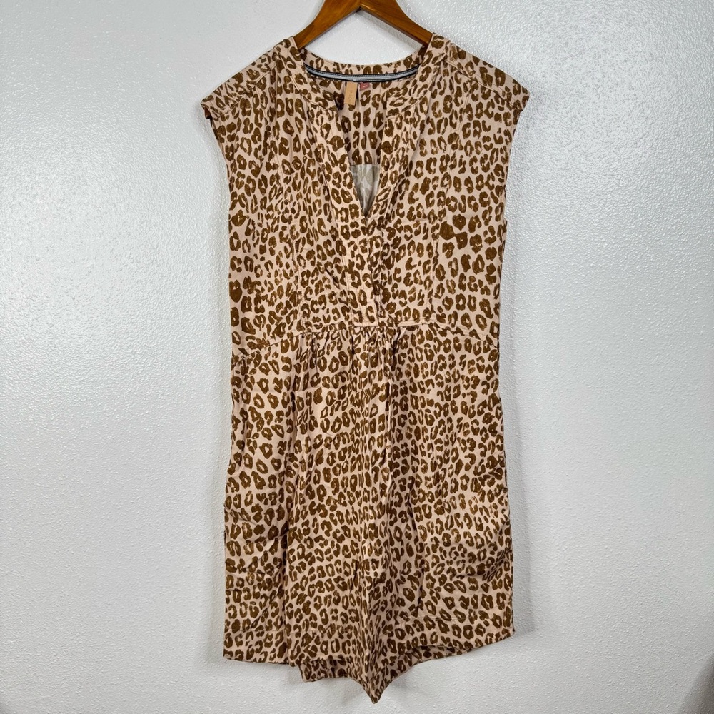 Anthropologie Pilcro Leopard Print Sleeveless Dress‎ Size Xsmall